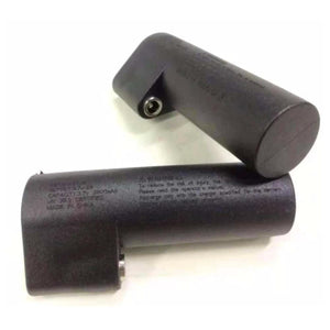 Two black FNDN rechargeable lithium ion batteries with charging ports