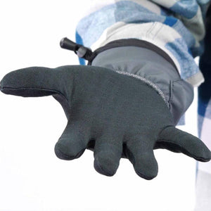 FNDN black glove with extended cuff and adjustable drawstring