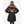 FNDN black parka with fur hood showing back heating element grid