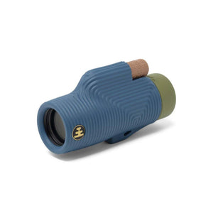 NOCS Provisions blue monocular with olive green eyepiece and textured grip