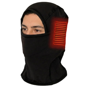 California Heat black balaclava with red heating element graphic on the side
