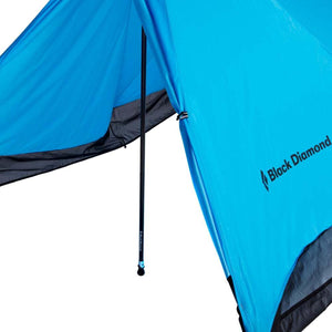 Black Diamond blue tent with black support pole
