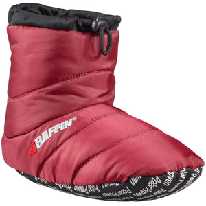 Baffin red insulated slipper boot with drawstring closure