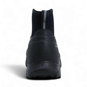 Rear view of black Dryshod ankle boot with pull tab