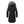 Back view of a black Kelvin parka with a faux fur trimmed hood