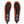 Mobile Warming heated shoe insoles with orange borders and black textured surfaces