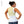 Person wearing a Polar Products beige cooling back vest over a white tank top