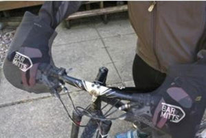 Bar Mitts handlebar covers installed on a bicycle
