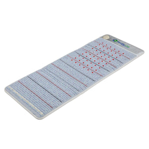 HealthyLine rectangular therapy mat with red dot pattern and textured surface