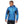 Man wearing a blue Black Diamond hooded jacket with black side panels and a chest pocket