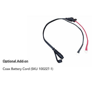 Gears Canada coax battery cord with ring terminals and inline fuse