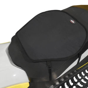 Gears Canada black motorcycle seat pad with straps