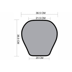 Gears Canada technical diagram showing dimensions of a grey rounded shape in centimeters