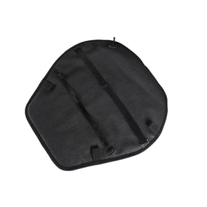 Gears Canada black motorcycle seat pad with adjustable mounting straps