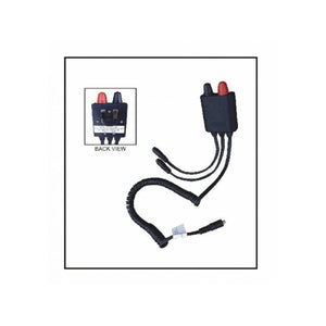 Gears Canada battery harness with coiled cable and red and black terminal connectors