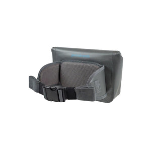 Geckobrands grey waterproof waist pack with adjustable strap and mesh back padding