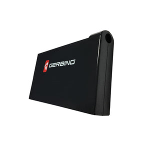 Black rectangular Gerbing battery pack with a port on the top corner