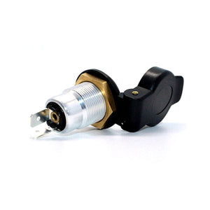 Gerbing panel mount power socket with black protective cap
