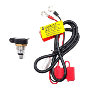 Gerbing battery harness with ring terminals and fuse holder
