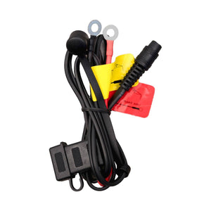 Gerbing battery harness with ring terminals and fuse holder