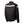 Back view of black textile motorcycle jacket with reflective strips