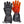 Gerbing black leather heated motorcycle gloves with red stitching and visible heating elements