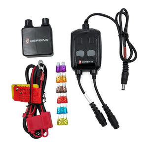 Gerbing dual portable temperature controller kit with wiring harness and assorted fuses
