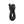 Black DC power cable with two barrel connectors coiled on white background