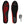 Pair of heated insoles with size markings and remote control