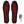 Pair of black heated insoles with red pattern and remote control