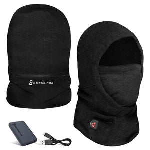 Gerbing black heated balaclava with battery pack and charging cable