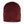 Maroon ribbed knit beanie with a brown Gerbing logo patch