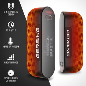 Gerbing magnetic power bank with 4 heat settings and 8 hour battery life