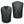 Front and back view of a black Gerbing heated vest with a front zipper and power button