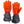 Gerbing heated gloves with visible orange heating elements on red leather and black cuffs