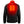 Back view of a black Gerbing heated jacket showing glowing red heating elements on the upper back and collar