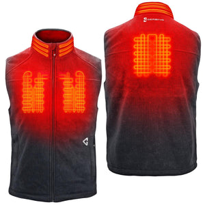Gerbing heated vest showing front and back heating elements