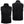 Front and back view of a black Gerbing fleece vest with a zipper closure and logo