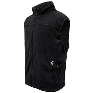Black Gerbing fleece vest with full front zipper and chest pocket