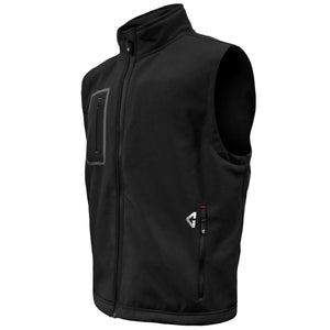 Black Gerbing softshell vest with zippered chest and side pockets