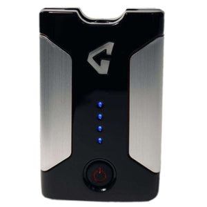 Gerbing portable battery pack with four blue LED status lights and a power button