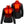Gerbing heated jacket showing internal heating elements in red on front and back views