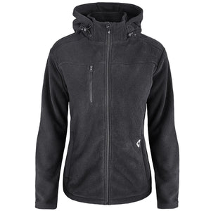 Gerbing black fleece hooded jacket with full zip and chest pocket