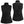 Front and back view of a black Gerbing fleece vest with a high collar and zipper closure