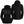 Front and back view of a black Gerbing hooded softshell jacket