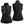 Front and back view of a black Gerbing softshell vest with zippered pockets