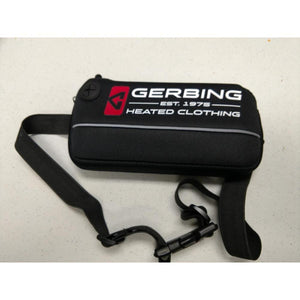 Gerbing black rectangular battery pouch with adjustable elastic strap and buckle