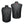 Front and back view of a black Gerbing heated vest