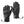 Gerbing black leather heated motorcycle gloves with power cables