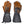Black heated gloves with orange heating element wire overlay